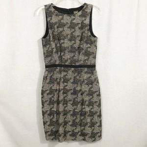 Taylor Shimmer Houndstooth Sheath Dress EUC Size 6